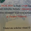 Miestni turnaj v stolnom futbale 18.10. 2019