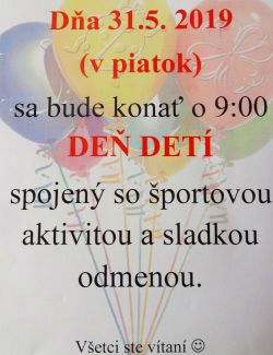 Deň detí 31.05. 2019